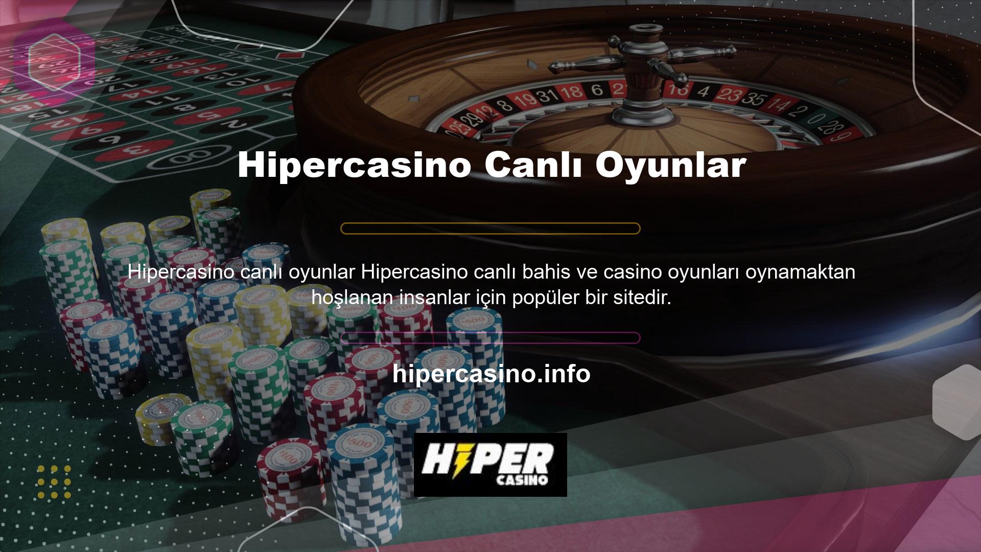 Bu, özellikle Hipercasino yardımına izin verilip verilmediğinde, şüphe etmemeniz gereken bir site
